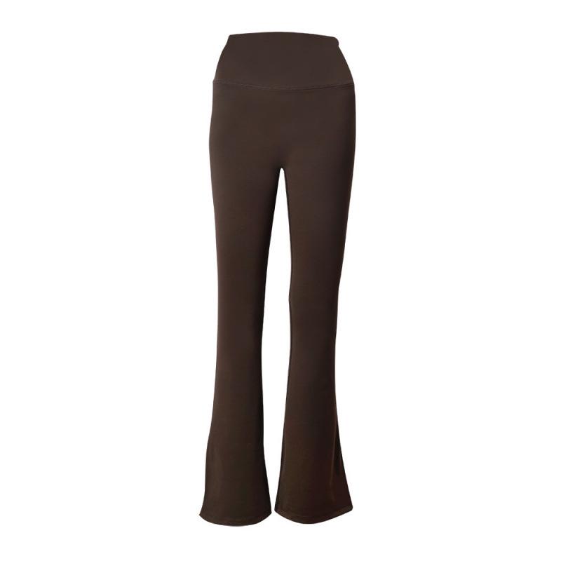 Pantaloni a zampa originali Lulu a vita alta con scanalature: Leggings a zampa d'elefante per Yoga e Pilates, effetto nudo, sollevamento glutei e snellenti.