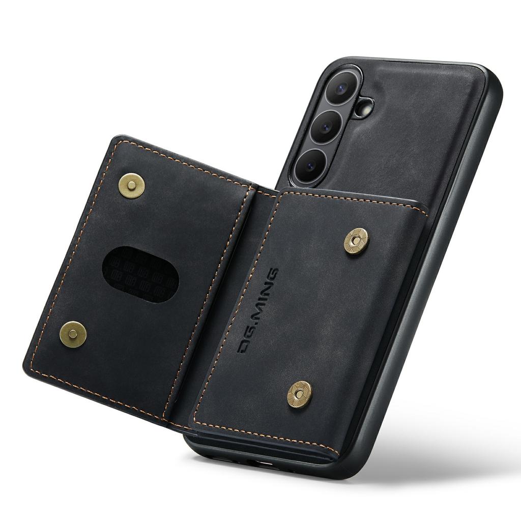 DG.MING M2 Series for Samsung Galaxy S25 FE Case PU+PC+TPU Phone Cover Detachable Wallet