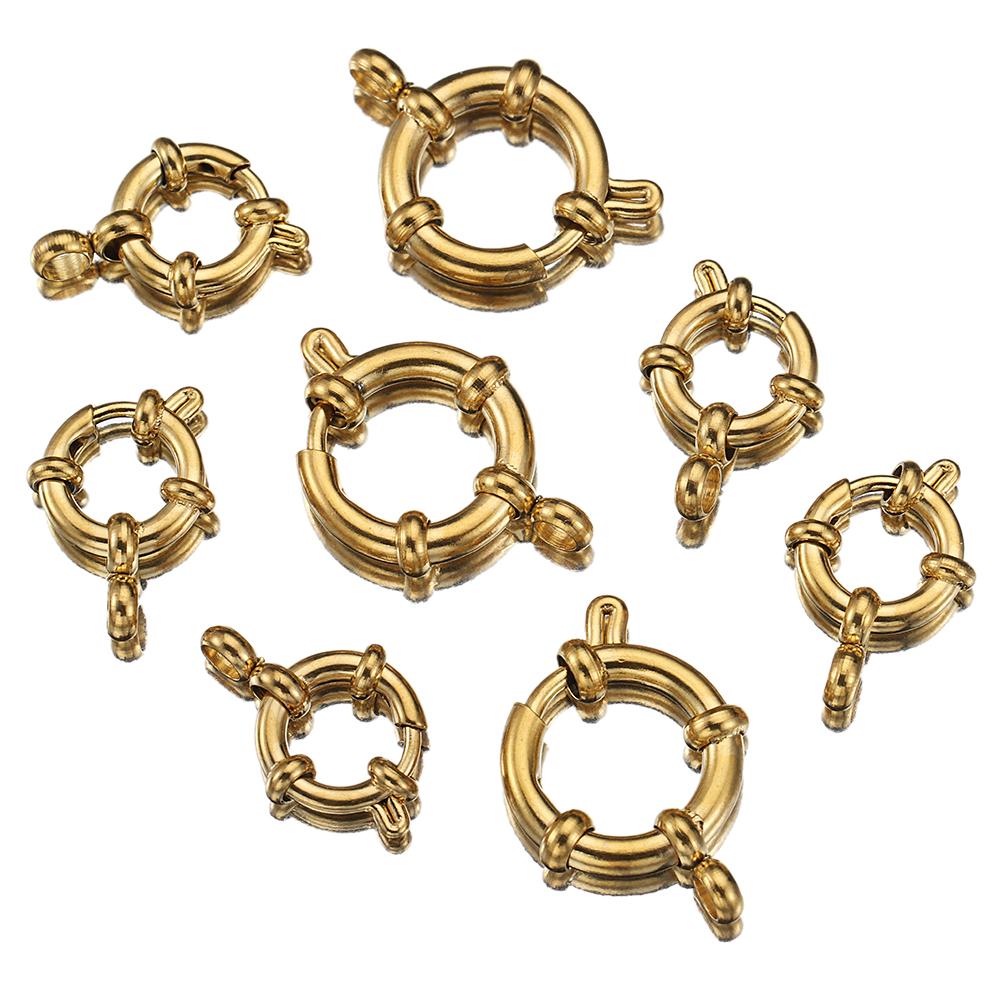 4pcs Stainless Steel Spring Clasps Round Clasp Bracelet Connectors for DIY Necklace Jewelry Making Accessories 10 12 14 16 18mm