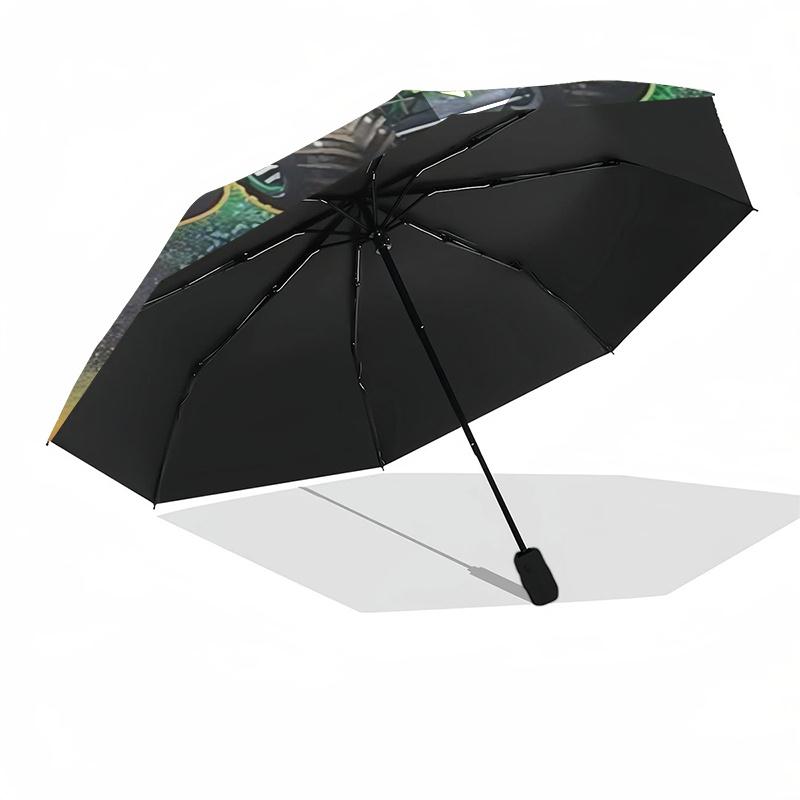 Monster Truck Themed Travel Umbrella 8 Ribs Automatic Opening and Closing, Portable Folding Design, Compact and Stylish Umbrella Suitable fo