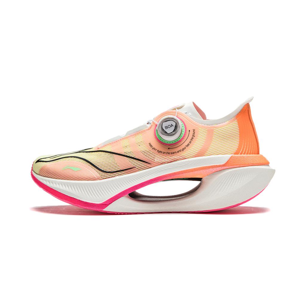 Li Ning Absolute Shadow 2.0 Dopamine Equipped With Dual Technology Unisex Running Shoes Fluorescent-Lotus-Pink ARRU001-5
