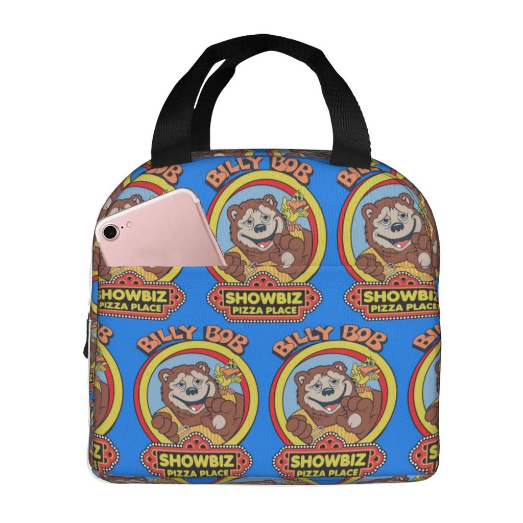 Showbiz Pizza Billy Bob Insulated Lunch Bag for Kids School Cooler Thermal Food Box Tote Portable Lunch Boxes Container