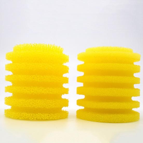 Filterschwamm, dicker, starke Adsorptionskraft, universeller, runder, gelber Aquarium-Filterschaum