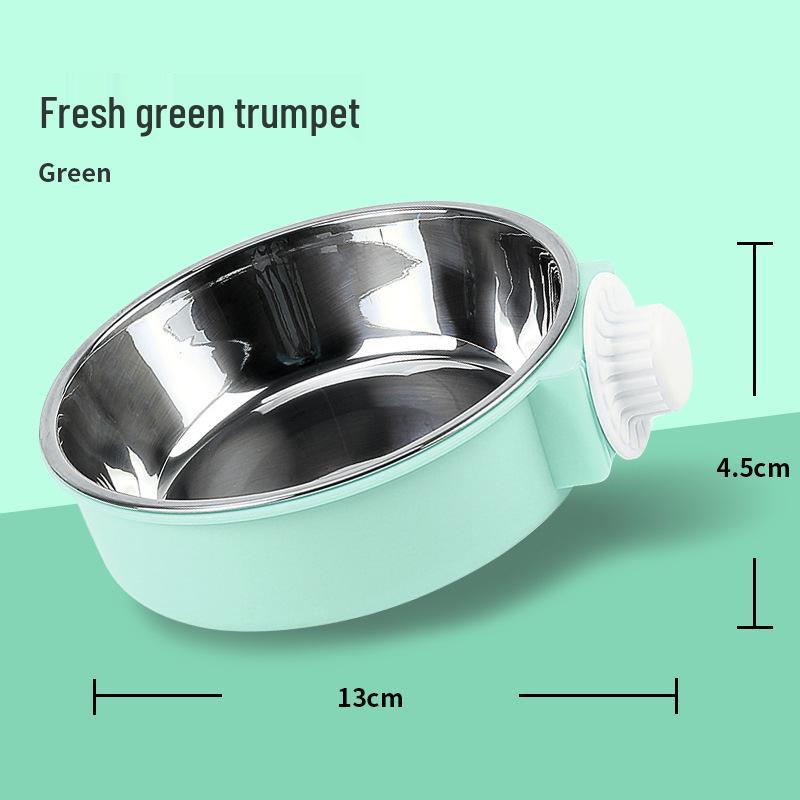 Stainless Steel Anti-Spill Hanging Pet Bowl for Cats, Dogs, and Rabbits