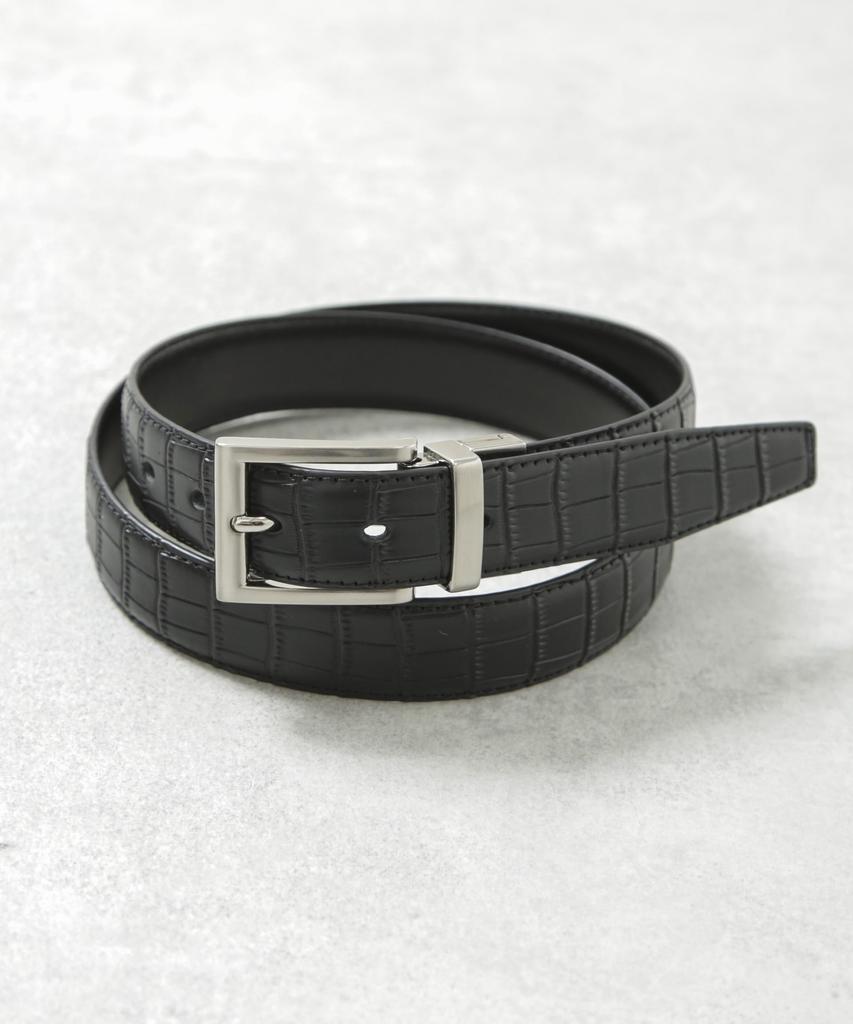 [Nano Universe] Split Leather Reversible Belt for Men F 361 Pattern 2 668-5250205