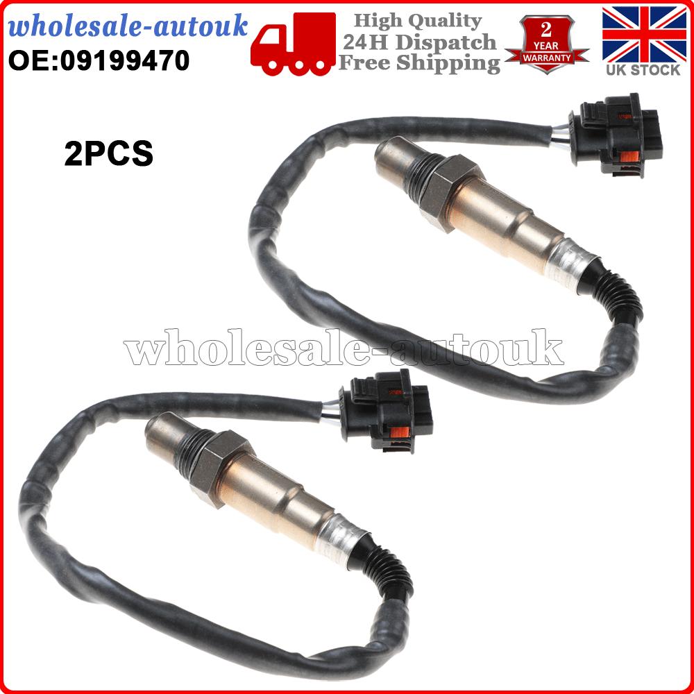 2PCS  for Vauxhall Opel Corsa C D 1.0 1.2 O2 Oxygen Lambda Sensor Probe 09199470