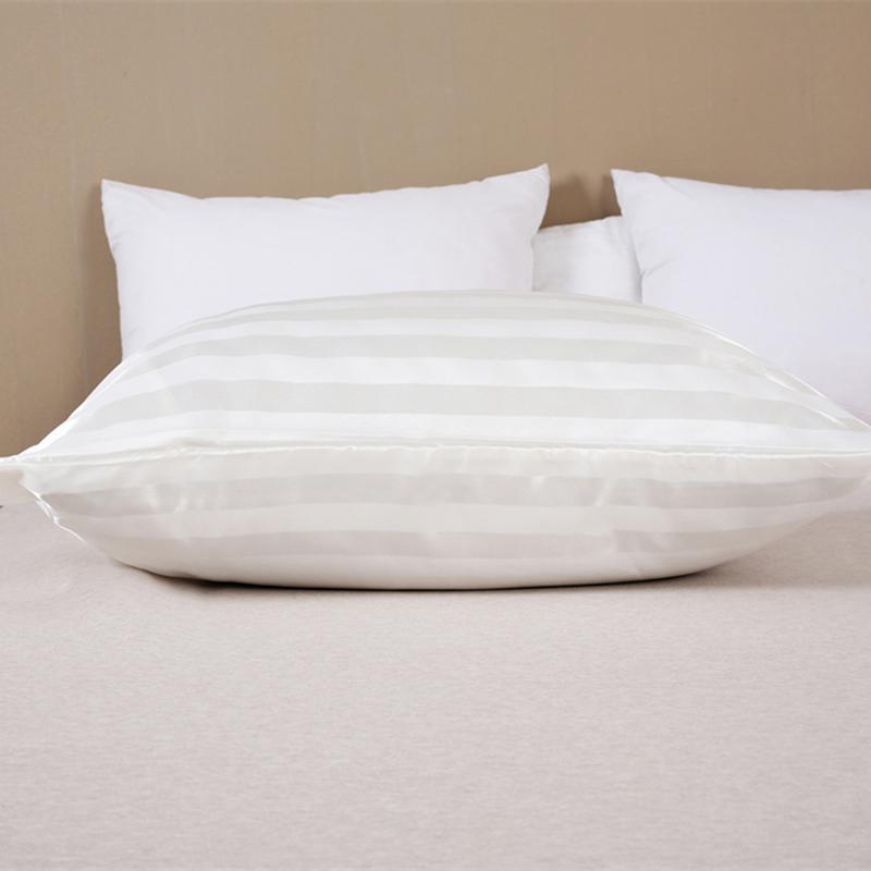 Imitation Silk Satin Stripes Pillowcase Queen High-quality Jacquard King Size Pillow Cover Home Pillow Cases Envelope Closure