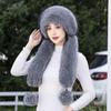 Winter New Warm Hat Scarf Integrated Thickened Cold-proof Windproof Neck Protection Cycling Headhat Fashionable Women's Hat