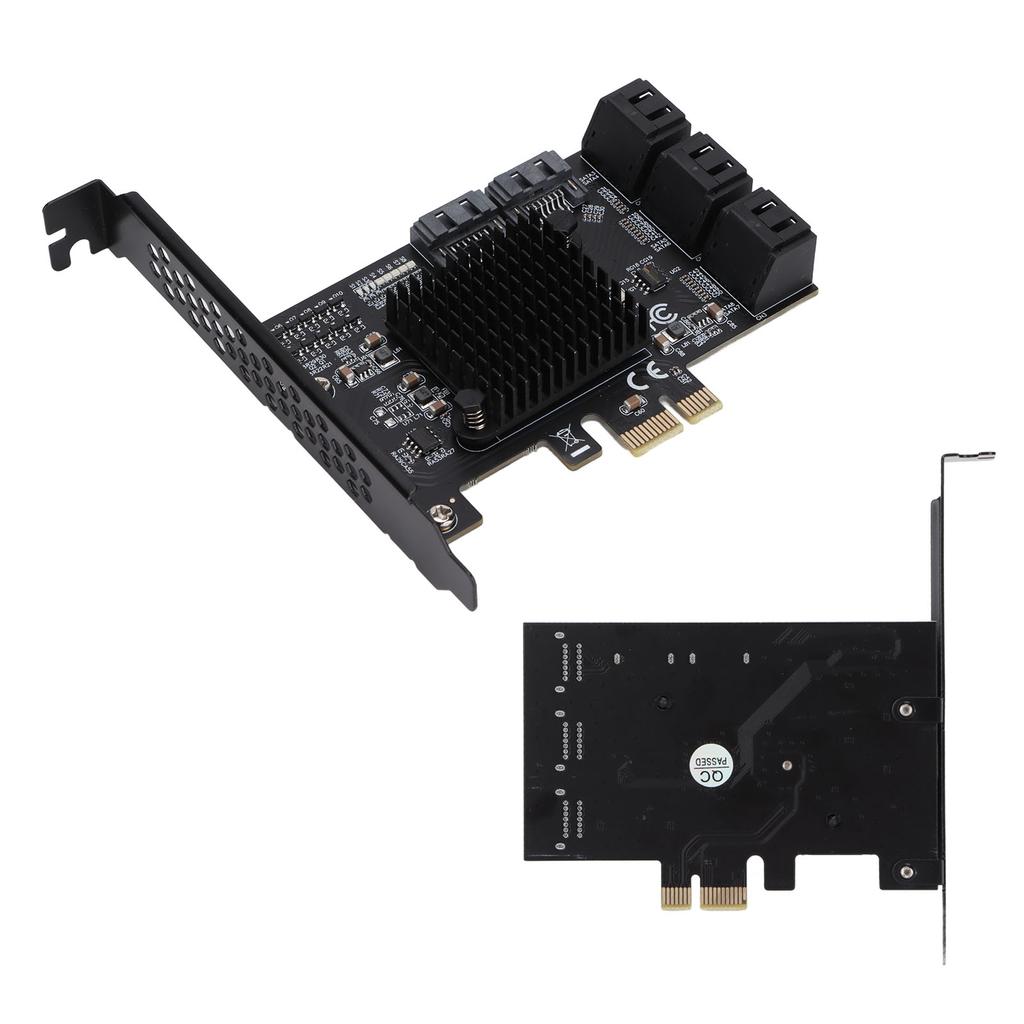SATA PCIE Card Built In PCI‑E 1X Interface 8xSATA3.0 Output Interfaces Expansion Cards for Win 10