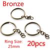 20pcs 25mm 28mm 30mm Rings Keychain Key Ring Chain Multi-colors Round DIY Jewelry Making Accessories Findings