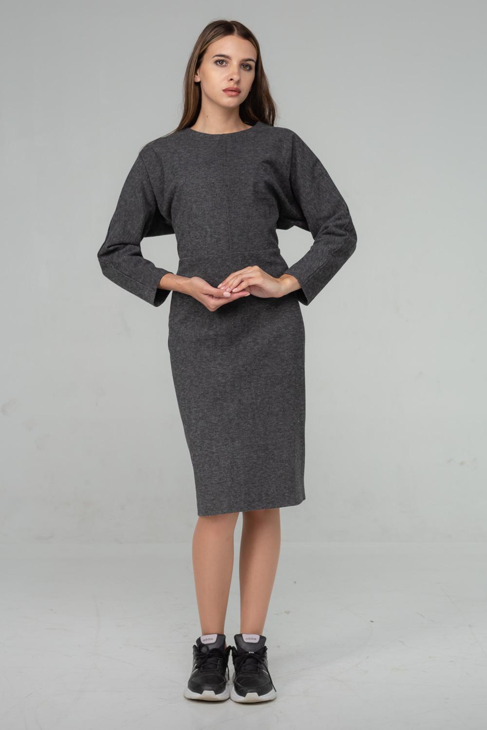 

Тепла прилегла сукня довгий рукав різні кольори 40 сірий