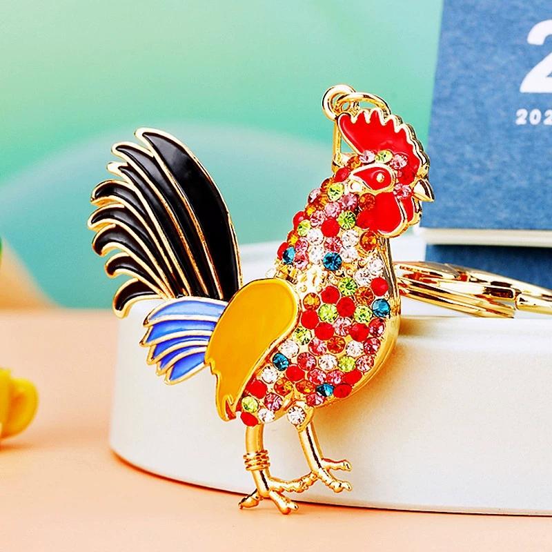 Cute Owl Crystal Rhinestones Crsytal Car Bag Keys Exquisite Pendant Cartoon Trendy Animal Key Chains Bag Charm