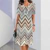 Vacation Short Sleeve T-Shirt Dress Women 3D Print Loose Plus Size Beach Dresses