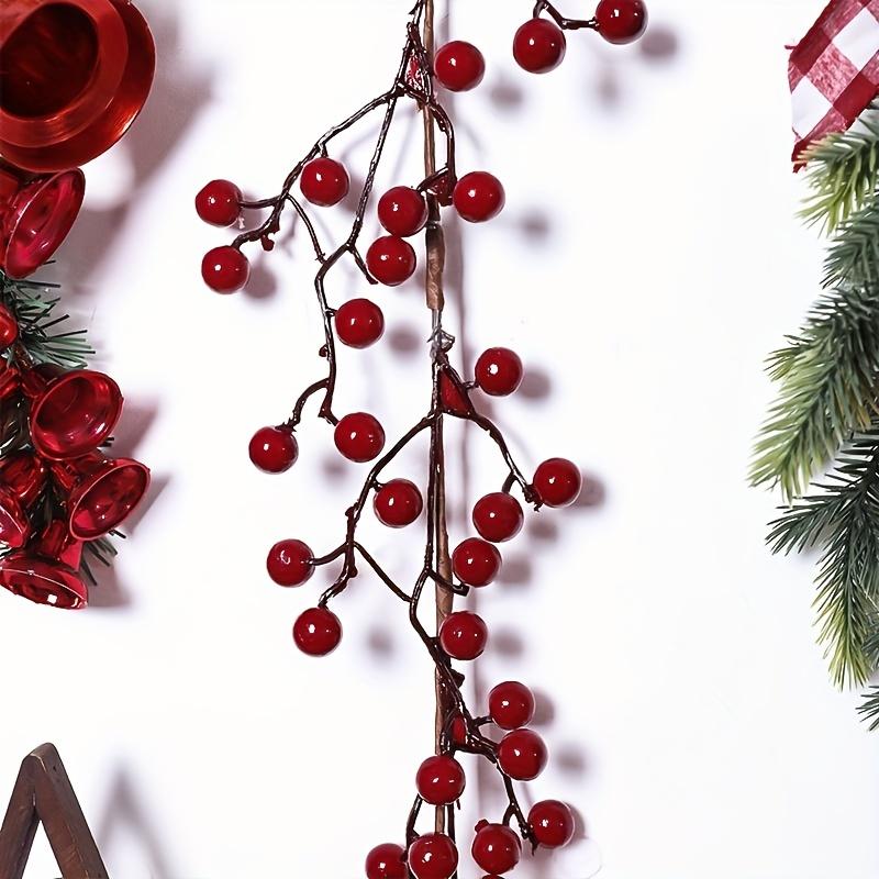 1pc Artificial Red Berry Vine | Plastic Holly Fruit Hanging Vine for Christmas, Weddings, Proposals, Parties, Photography Props