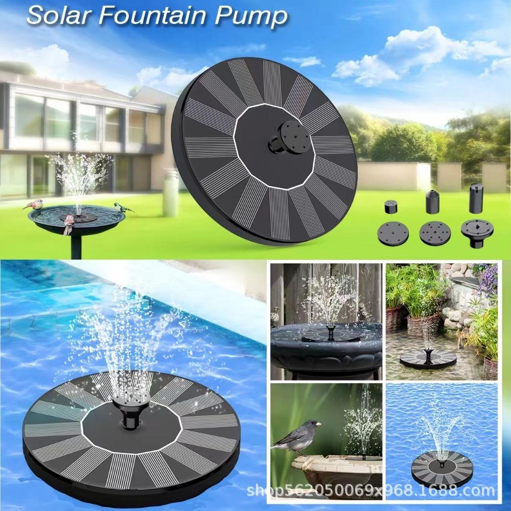 Okrągła fontanna solarna do basenu zewnętrznego, pływająca fontanna wodna, elektryczna fontanna do przechowywania z oświetleniem, fontanna do kąpieli dla ptaków, pompa wodna, dekoracja ogrodowa