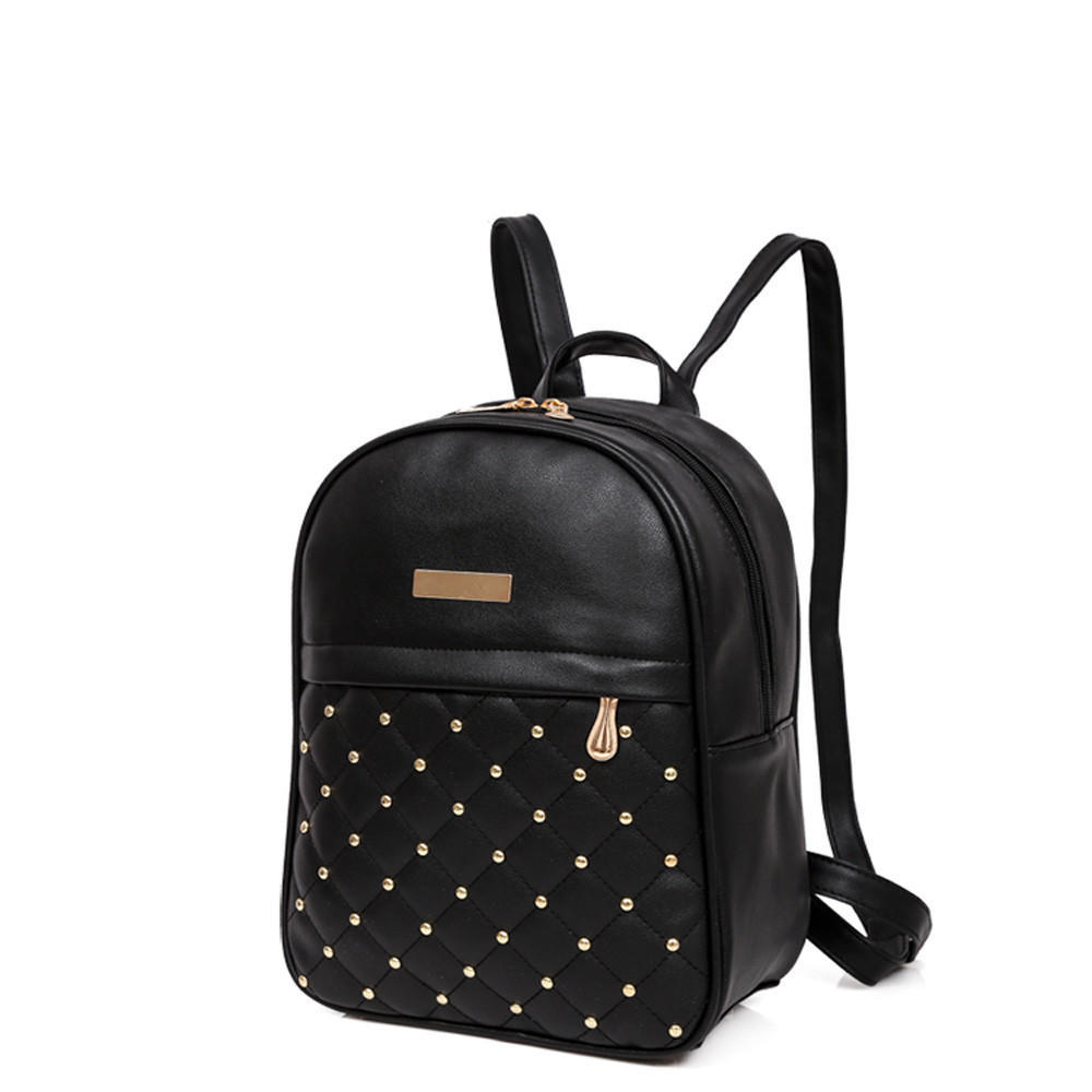 Wobuoke Fashion Women Rivet Backpack Fashion Causal Bags Bead Female School Bag Backpacks Wobuoke Fashion Women Rivet Backpack Fashion Causal Bags Bead Female School Bag Backpacks