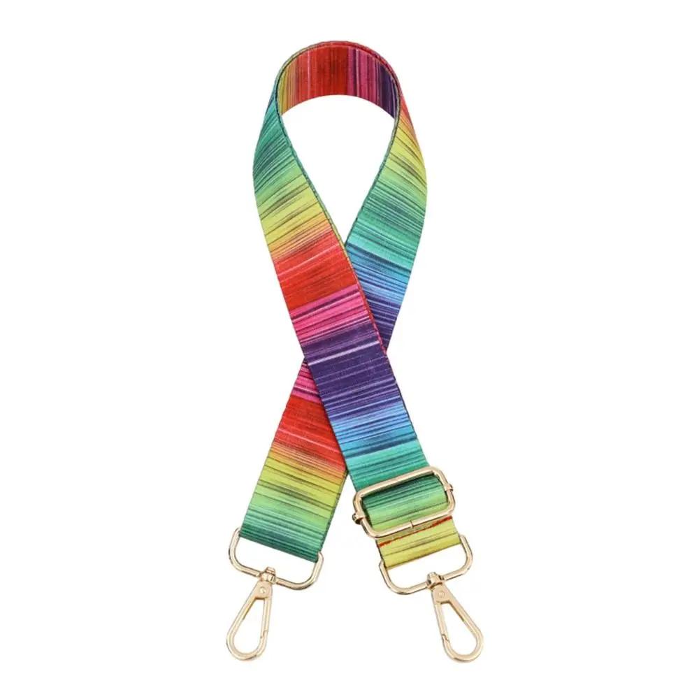 Nuova Tracolla Sostitutiva Donna Ragazza Strisce Arcobaleno Lunghezza Tracolla Regolabile Staccabile Borsa a Tracolla Accessori