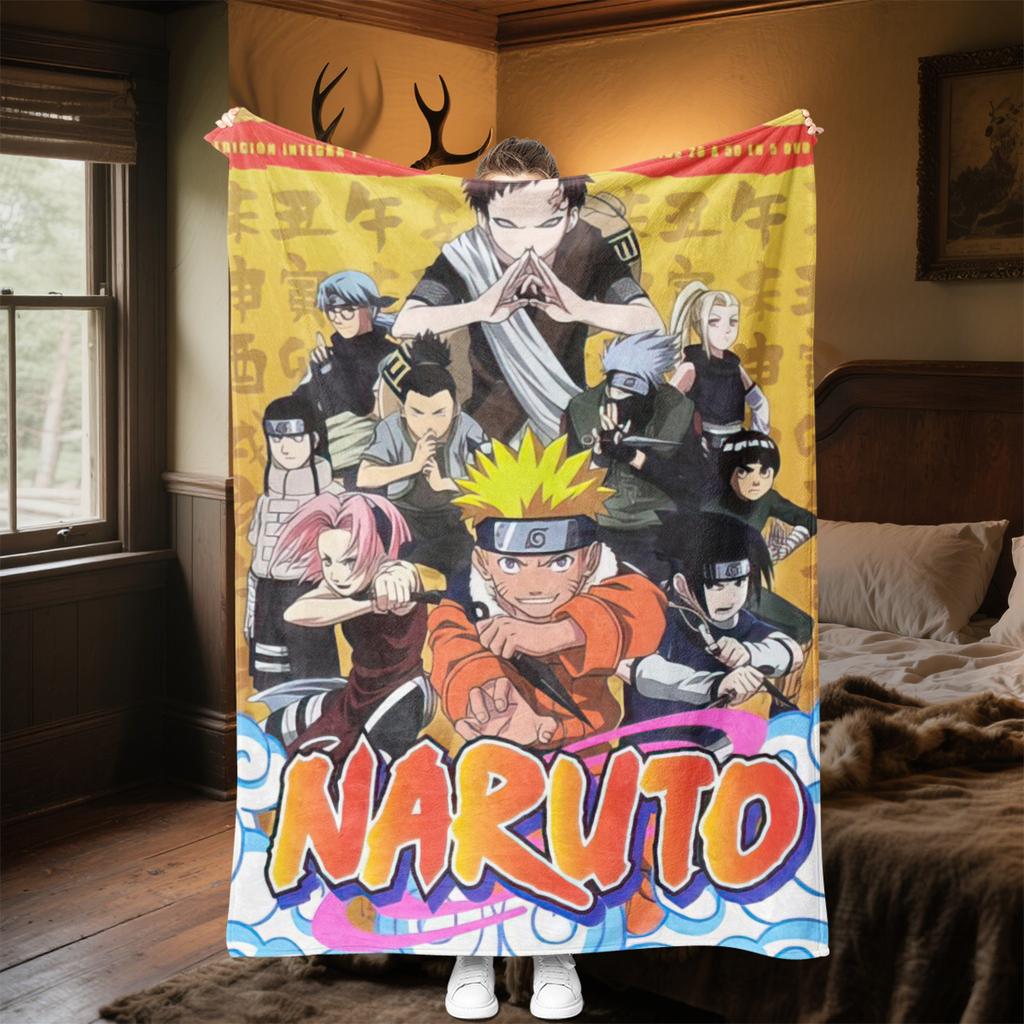 Japanese anime cartoon NARUTO famous Uzumaki Naruto blanket soft home furnishing nap decoration four seasons warm Sherpa blanket B13