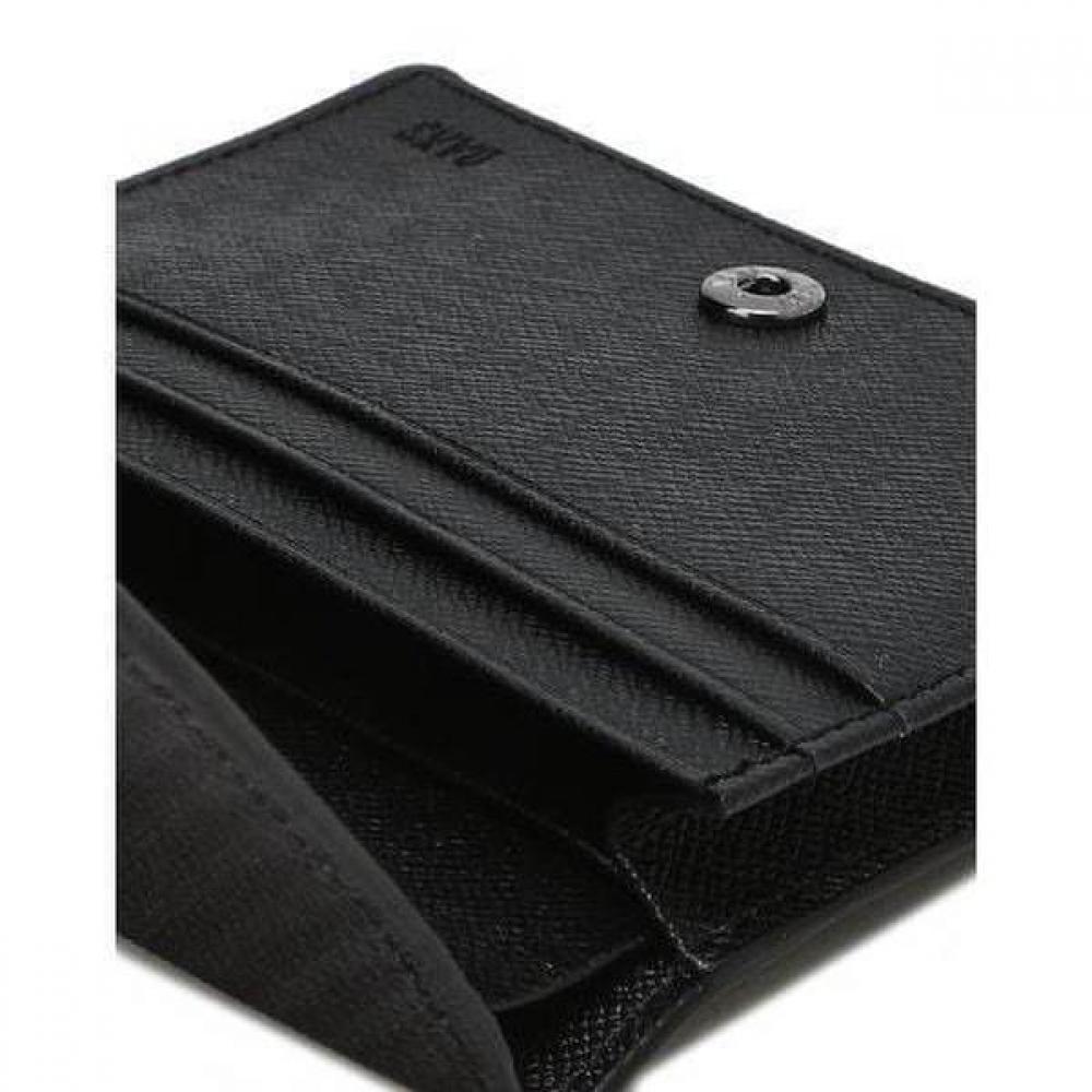 Daks Business Card Wallet With Banknote Holder Edinburgh Pvc Check Black Dbho6fe