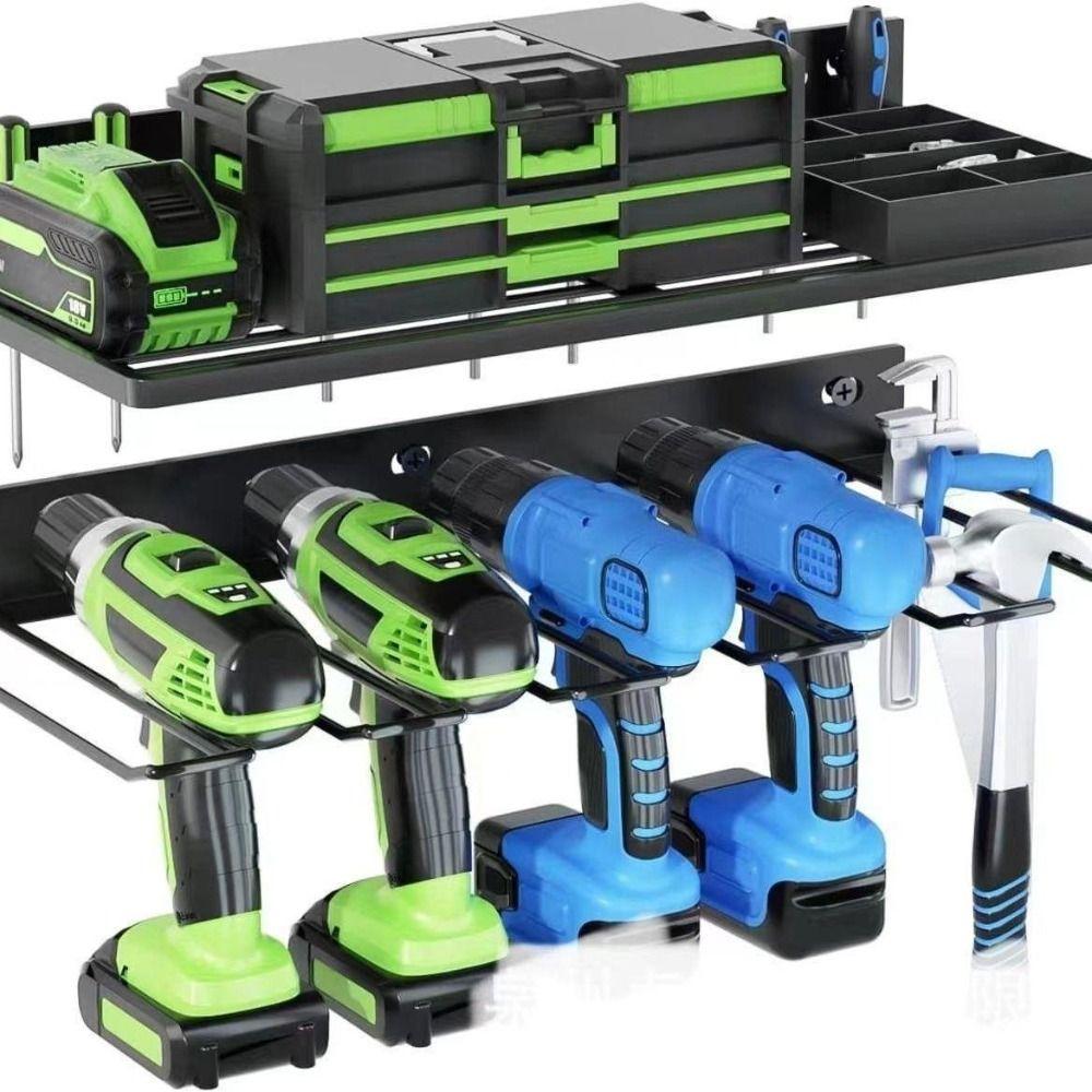 Heavy Duty Hand Power Tool Organizer Rack Wall Mounted Electric Drill Tools Shelf  Home
