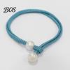 Decorative Curtain Tiebacks 1 Pair for Drapes, Adjustable Rope Tie Backs, Faux Strong Buckles Pearls Cord Buckle Holder Home Hotel Office Window