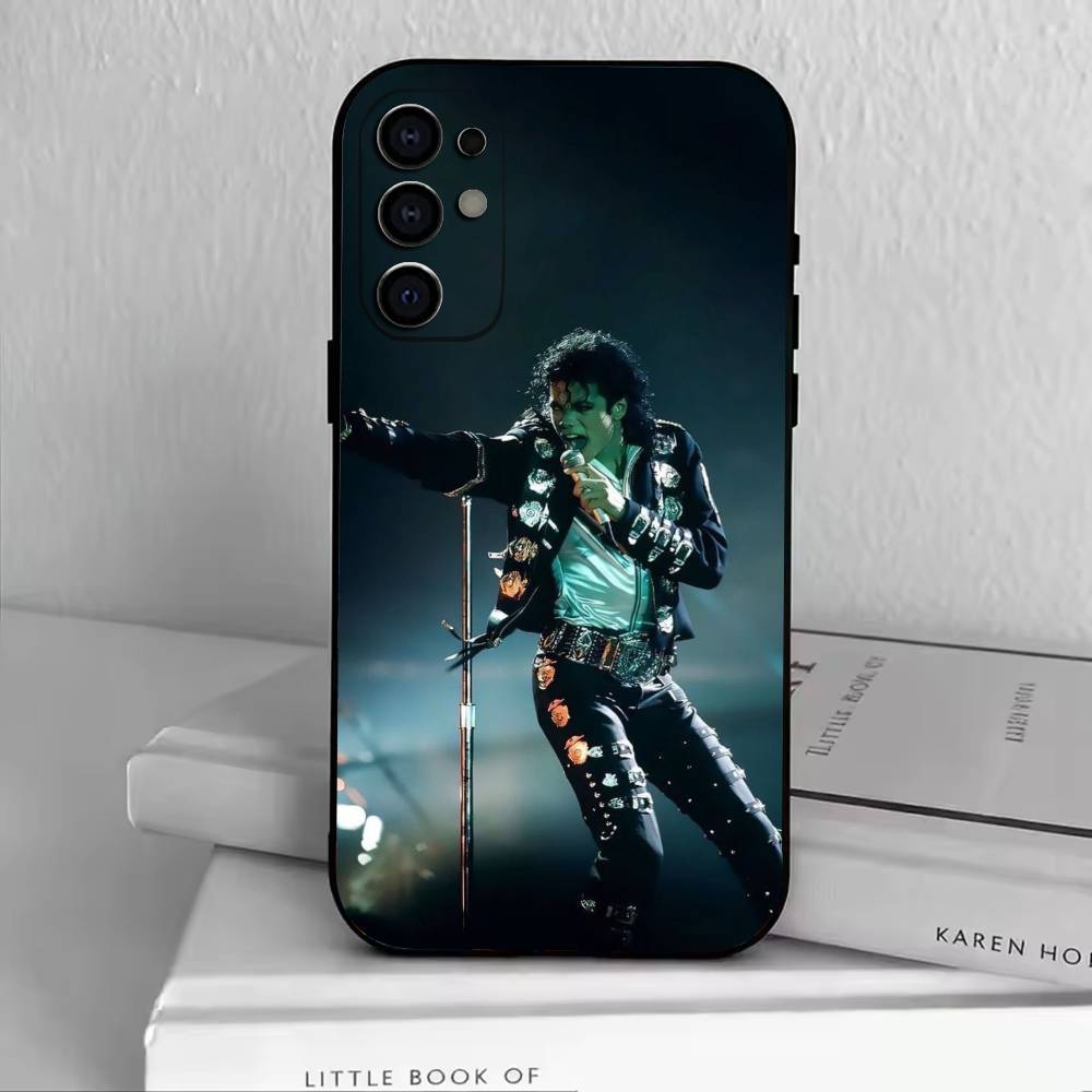 MJ-Michael Jacksonův Kryt na telefon Černý Silikonový Měkký Pro Samsung S25,S24,S21,S22,S23,S30,Ultra,S20,Plus,Fe,Lite
