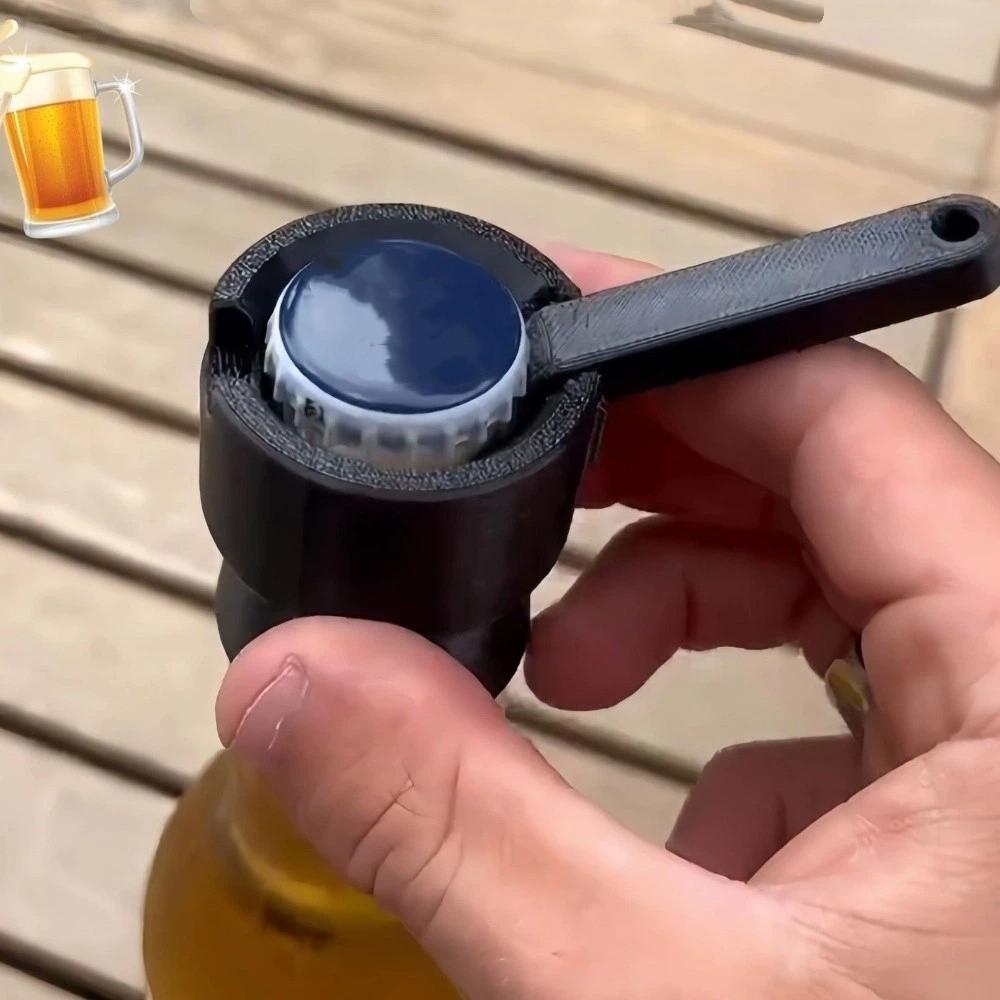 3PCS Portable Lever Beer Bottle Opener 3D Printed Bottle Cap Deflectors  Camping BBQ