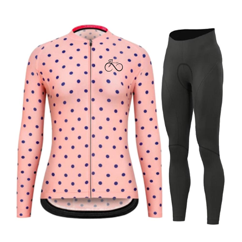 Summer 2026 Fashion Long Sleeves Cycling Jersey Set Breathable Quick Dry Bicycle Jersey Women's Outdoor Sport Mountain Road Bike Cycling Clothing
