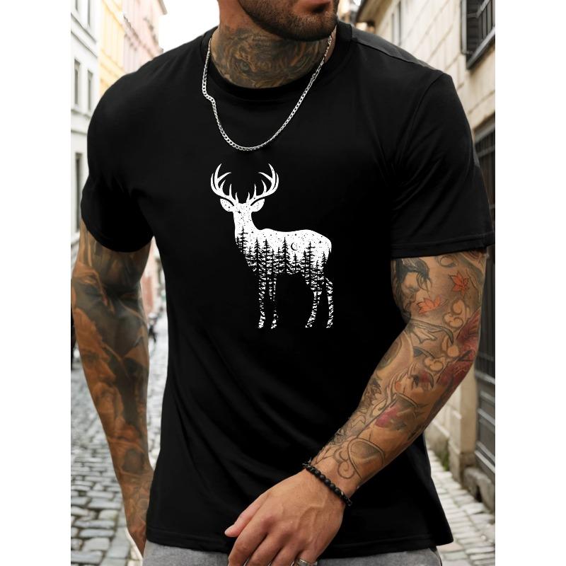 Men's Short Sleeve T-Shirt Compatible for Hot Weather - Summer Casual Round Neck Solid Color Short Cut Tee, Short Length for Warm Weather