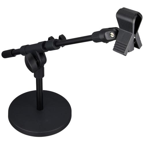 Kingjim SPMS2-BK Speaker and Microphone Compatible Desktop Stand, Black
