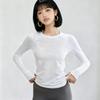 Spring and Summer Yoga Clothes Top Women's Pilates Yoga Long-sleeved Running Sports T-shirt Crew Neck Versatile Fitness Training Clothes