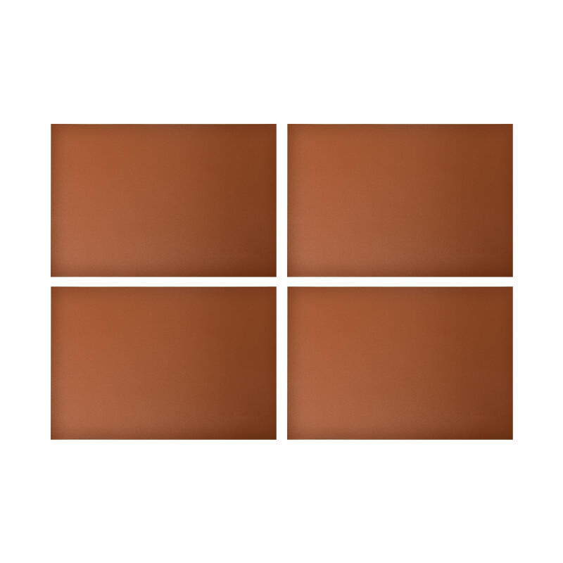 Leather non-slip dining table mat 30cmX20cm 4p Leather mat 30x20cm 4p camel brown