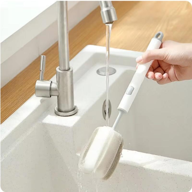 Sponge Cleaning Cup Brush Long Handle for Coffee Glasses Pot Milk Cup Mugs Wine Bottle Baby Bottle Kitchen Dish Washing ByUnique