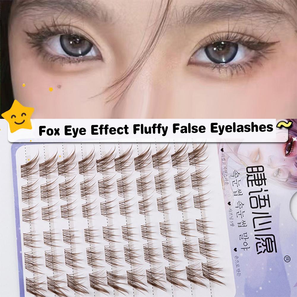 Wispy C Curl Fox Eye Lash Extension Cat Eye Individual Lashes  for Eyelash Extensions