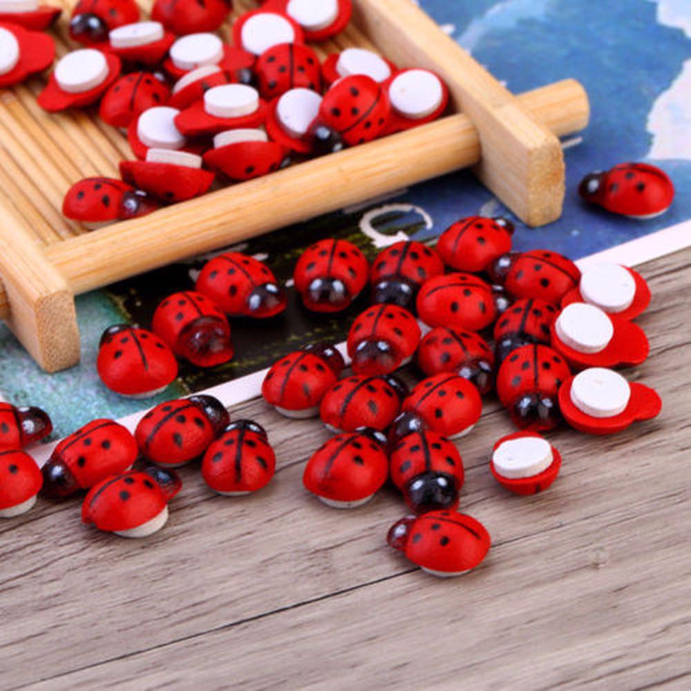 

100шт миниатюрные украшения Coccinella изделия из смолы DIY маленький садовый декор