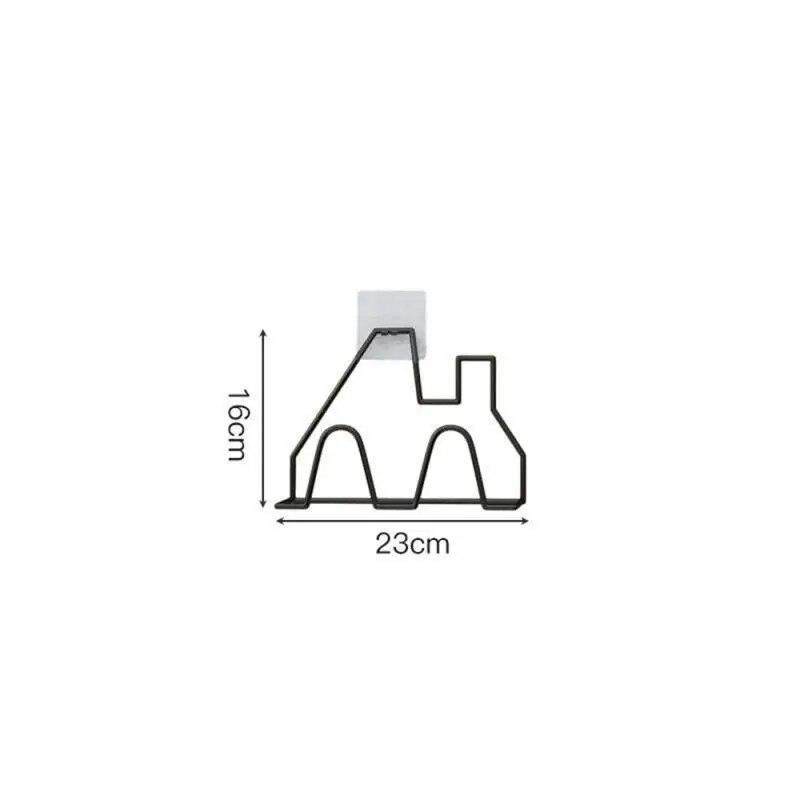 Badkamer Slippers Rek Zelfklevende Ponsvrije Muur-Handdoek Gemonteerde Houder Ruimtebesparende Wc Muur Deur Thuis Schoen opslag Plank