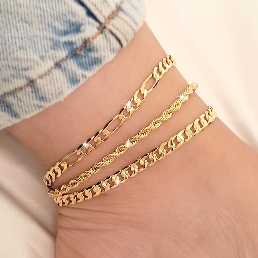 Twisted Chain Beach Anklet, High-quality Jewelry, Upgraded Vintage Anklet, High-end Decorative Anklet Suitable for Daily Wear