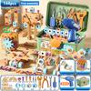 Fai da te Dado Mano Smontaggio Montaggio Puzzle Avvitamento Simulato Cassetta degli Attrezzi Giocattolo Educativo Precoce per Bambini Giocattoli Blocchi ad Inserimento di Forme per Ragazzi