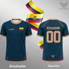 Neues Ecuador Flaggen Print T-Shirt Herren und Damen Mode Rundhals Sport Trikot Locker Sommer Schnelltrocknend Fußball Trainings T-Shirt