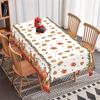 Merry Christmas Gingerbread Man Tablecloth for Table Decor Winter Xmas Holiday Kitchen Dining Table Cloth Christmas Decorations