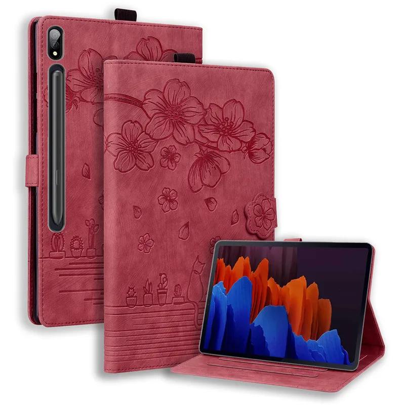For Samsung Tab S9 FE Case 10.9" Luxury PU Leather Wallet Flip Cover for Funda Galaxy Tab S9 FE Tab S9 Case Cover Coque