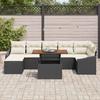 Garden Sofa Set with Storage 8 pcs Black Poly Rattan