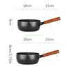 24TE Pan Fryer Pot Household Wooden Handle Snow Pans 2 Sizes To Choose