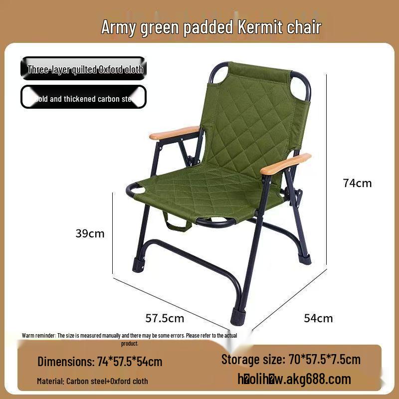 New Model Portable Camping Chair: Folding Kermit Stool & Beach Lounger for Picnics, Outdoors, and Home Use