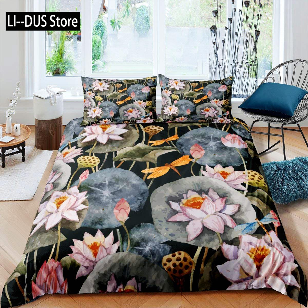

Comforter Lotus Sun Pattern Mandala Culture Printdecorative 3 Piece Bedding Set With 2 Pillow Shamsking Queen Full Size Comforter (quilt)-EU Single(135*200cm)3pcs