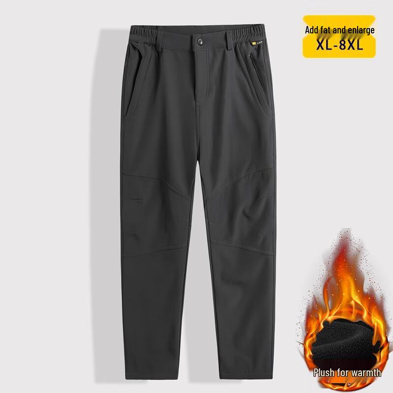 DIBINZE Men's Plus Size Fleece Lined Winter Cargo Pants