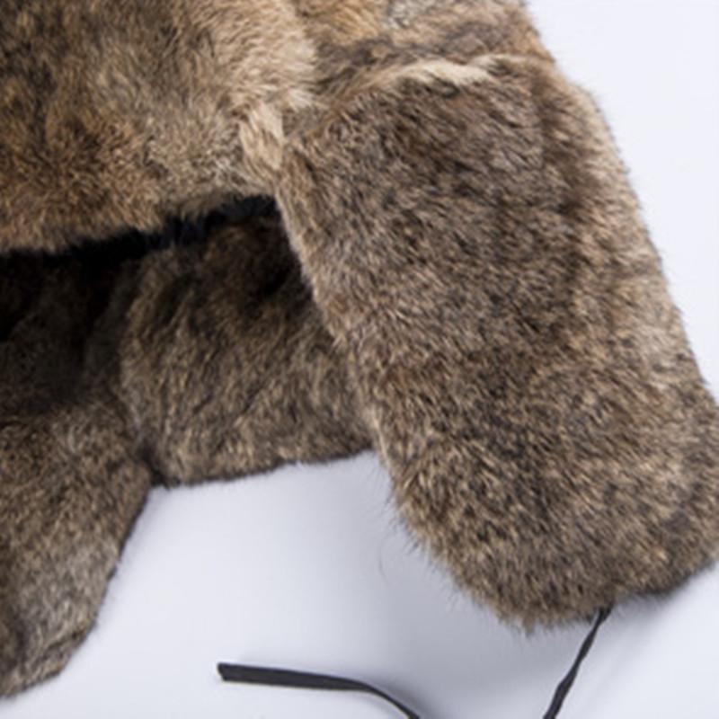 Pălărie de blană de iepure Lei Feng Pălărie de iarnă pentru bărbați Pălărie din bumbac de vârstă mijlocie și de vârstă