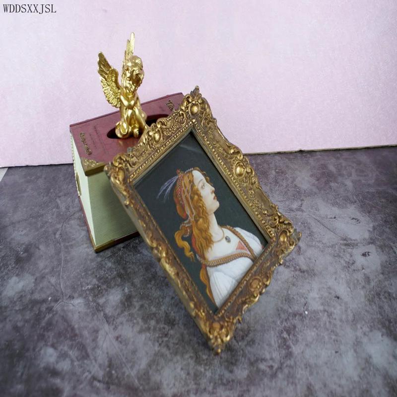 European retro creative desktop photo frame ornaments resin crafts home living room bedroom photo frame ornaments