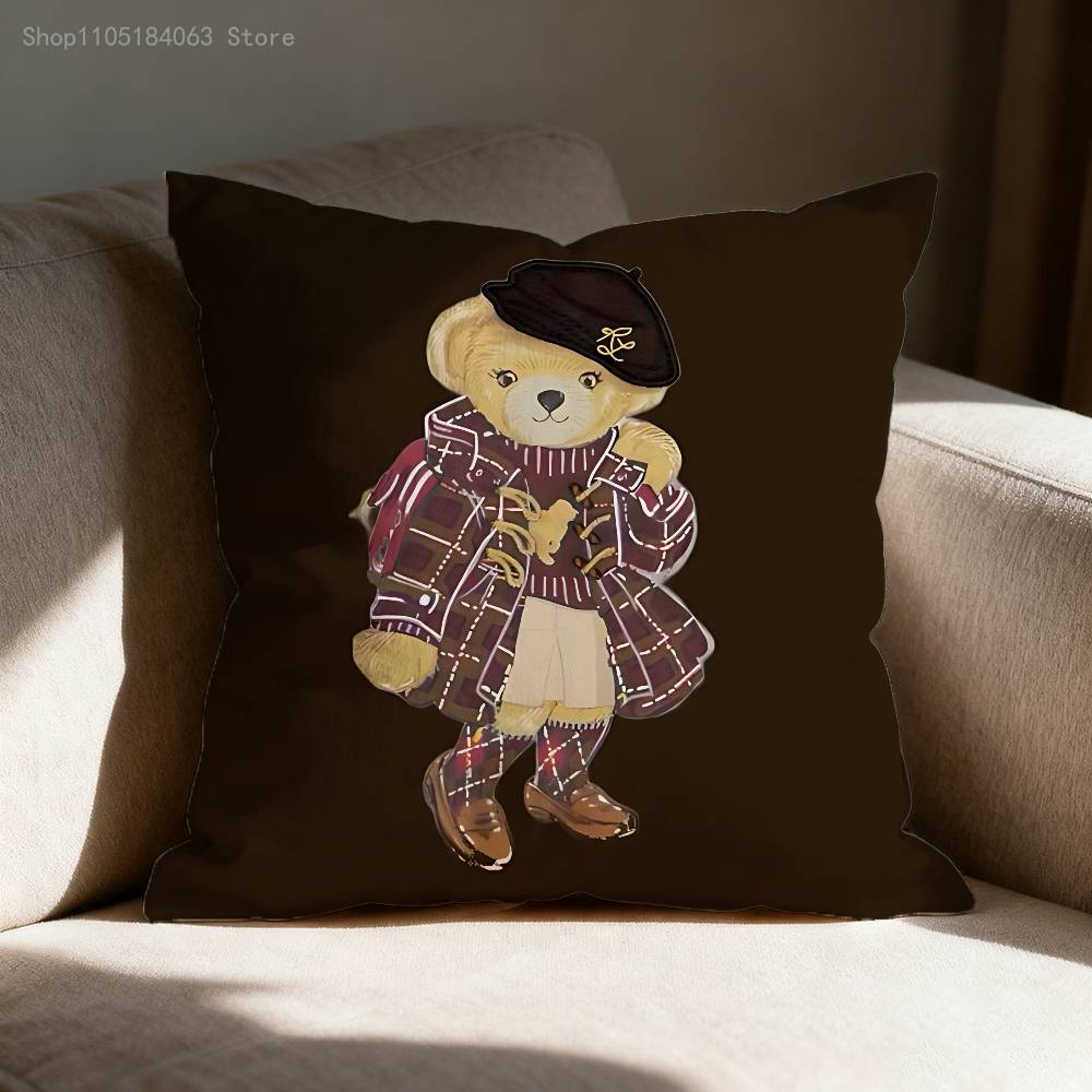 Federa Cuscino Decorativo a Forma di Orso alla Moda per Cuscini Quadrati da Ufficio 55x55cm 40x40cm 45x45cm 50x50cm 30x30cm