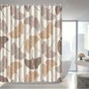 Elegant Tropical Leaf Print Shower Curtain Beige Gold Pattern Modern Bathroom Decor Waterproof Size 180x200cm